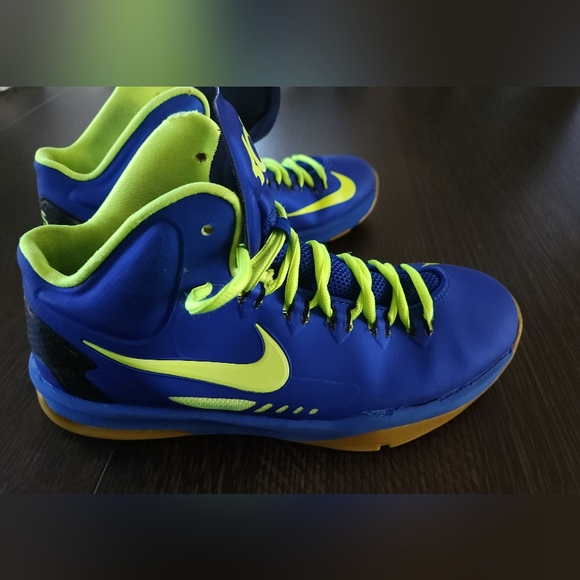 Nike 👟 2012 KD 35 Basketball shoes Royal Blue/Neon yellow size US 7Y Eur 40 $14 - Picture 12 of 14
